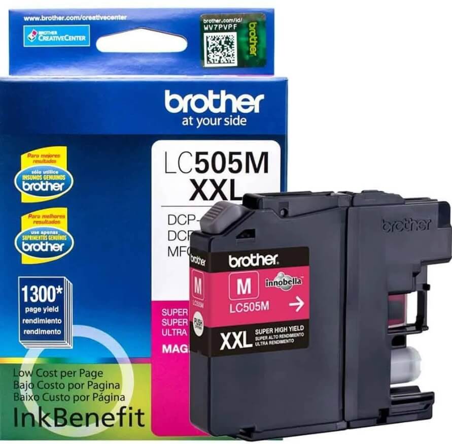 Cartucho Brother LC 505 M Magenta - Impressorajato